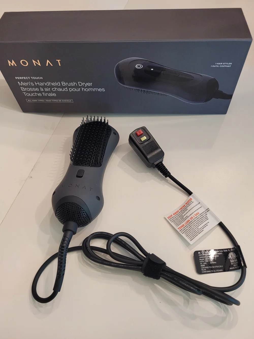 Monat Perfect Touch 2-in-1 Electric Hair Grooming Blow Dryer Brush